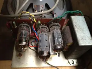 Old valve amplifier inside