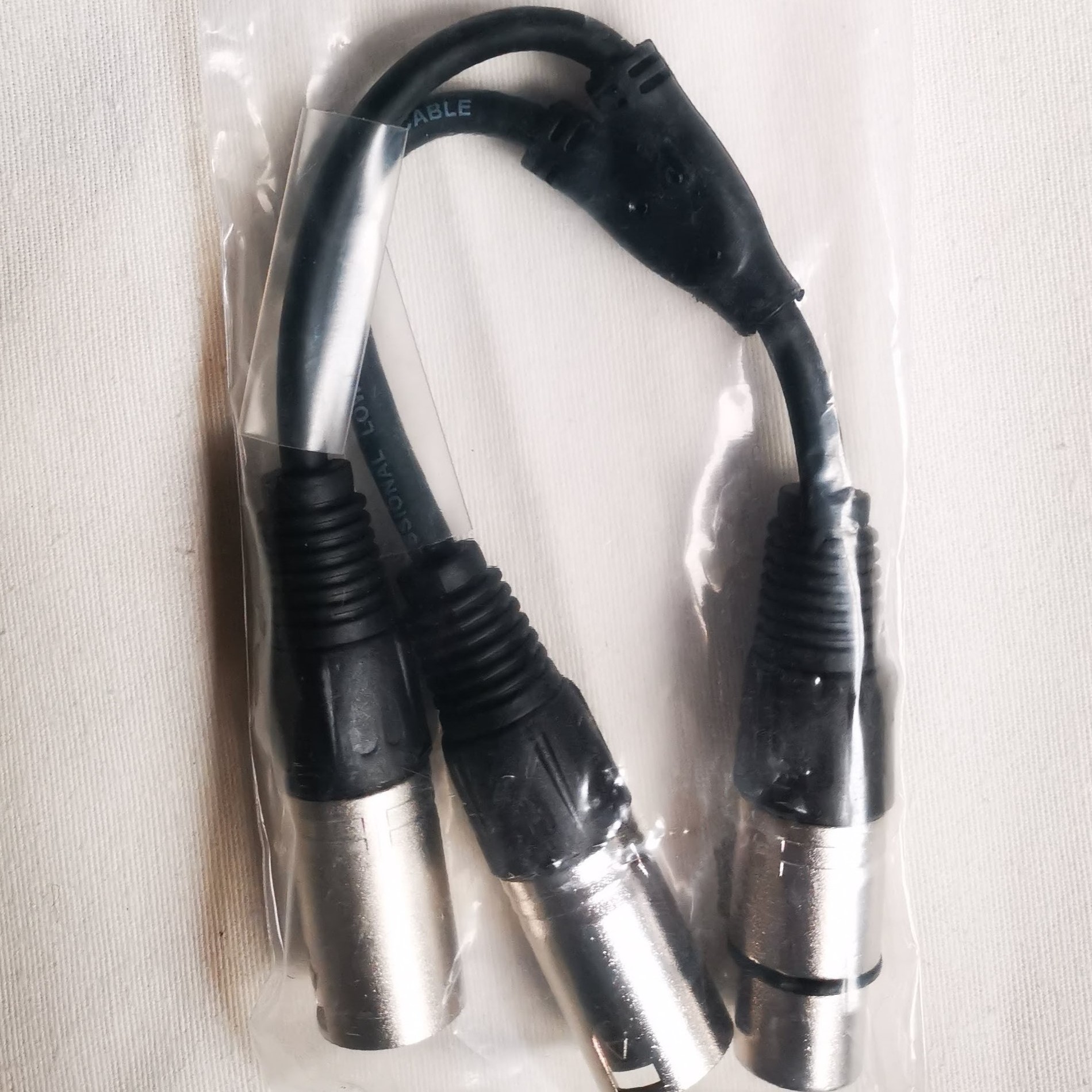 Xlr Splitter 1x Female 2 Male Cable Uk Stock 3141